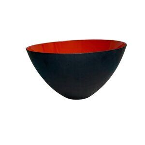 Herbert Krenchel Mid Century Krenit Steel Bowl Orange Steel Enamel